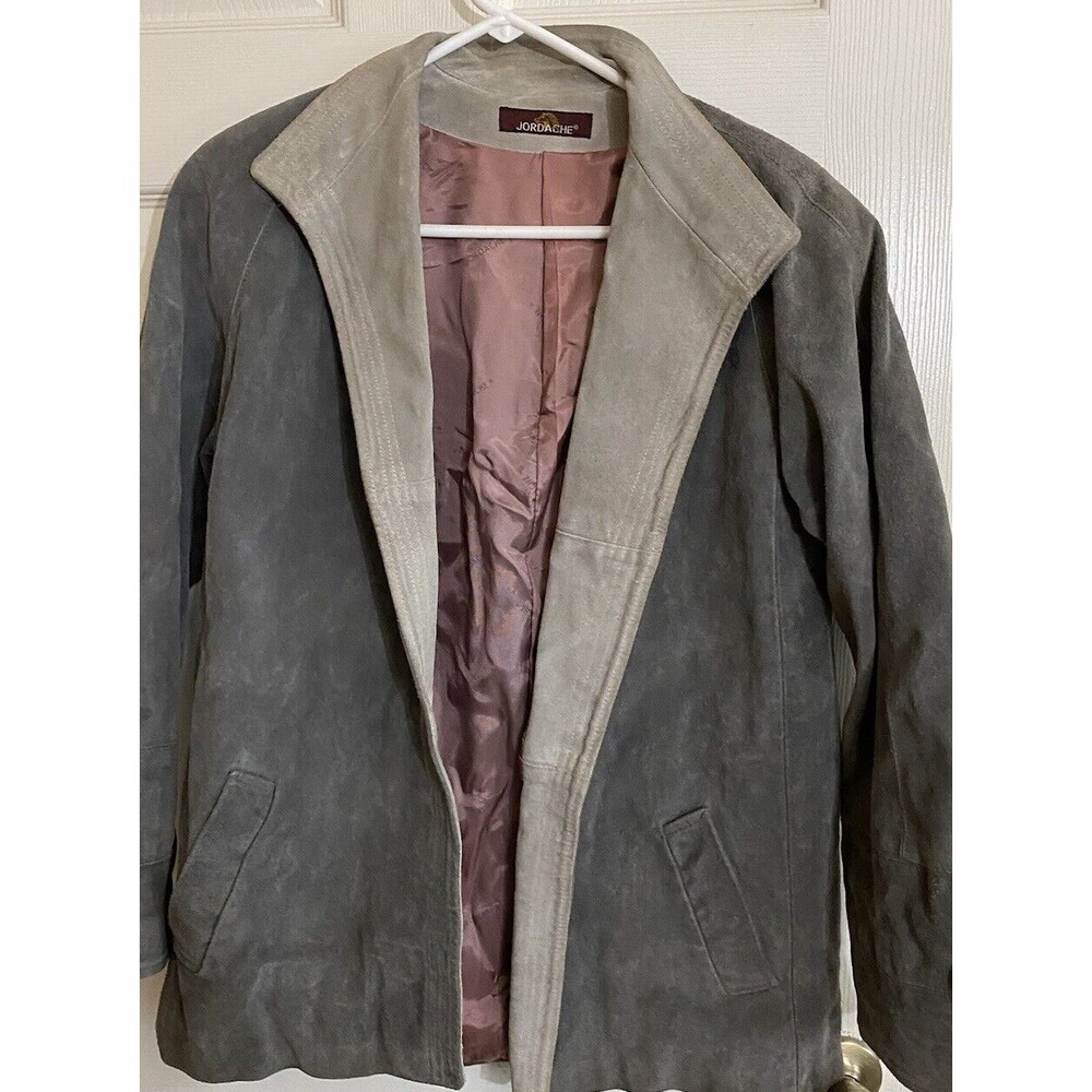 Vintage Jordache 100% Suede Cowhide Leather With Pockets Men’s Jacket Size Large - Picture 4 of 16